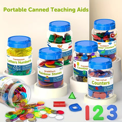 GAIKER Portable Teaching Aids Set Large Colorful Alphabet Numbers Shapes