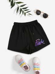 Elastic Waist Shorts Sporty Casual High Waist Shorts Women's Clothing