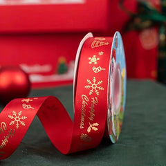5m Christmas Gift Ribbons Hot Stamping DIY Decoration