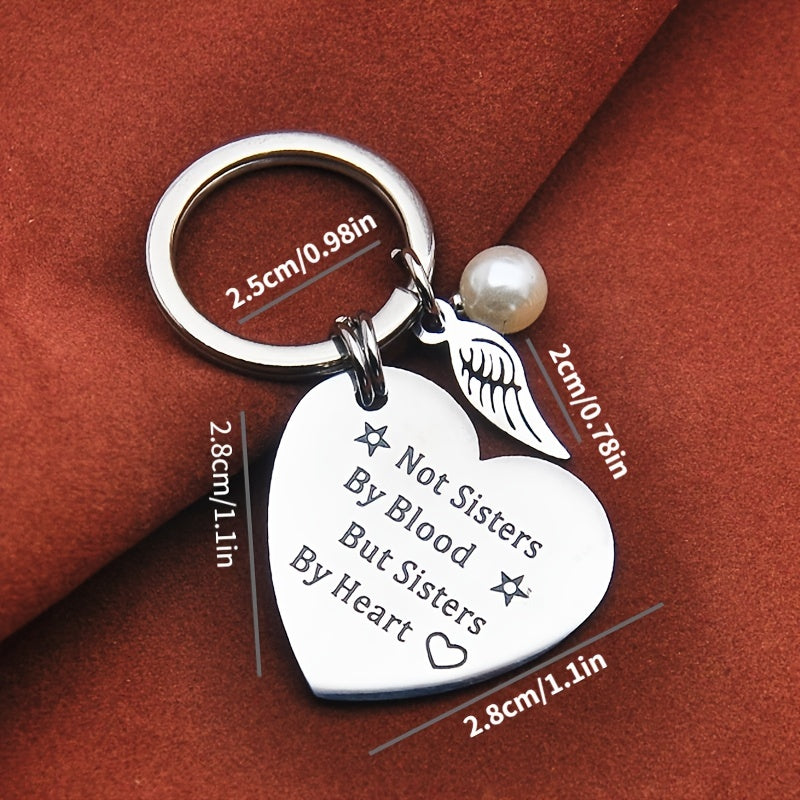 Love Heart Stainless Steel Keychain
