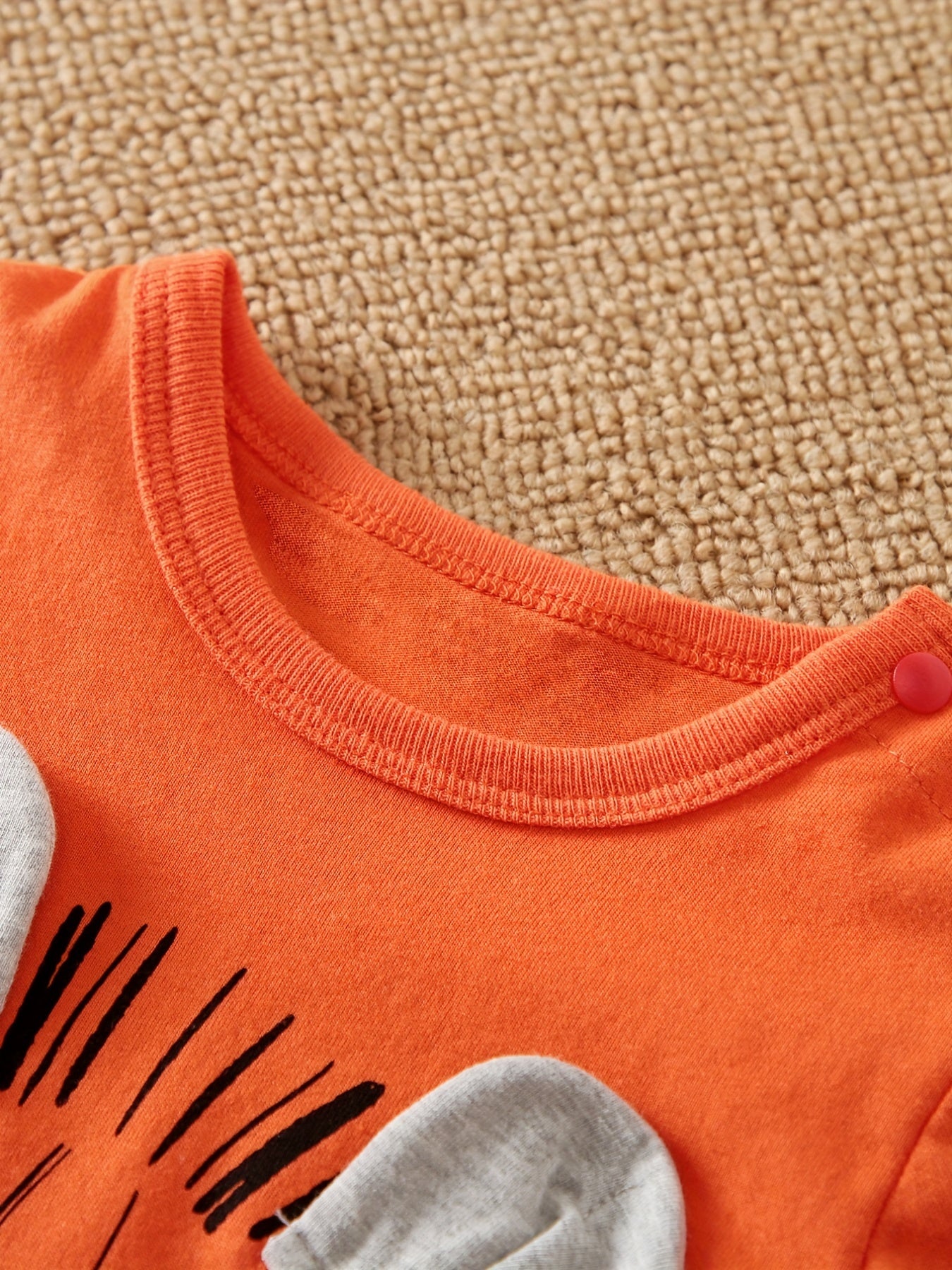 2pcs Baby Boys Lion Print Long Sleeve Onesie & Pants Set