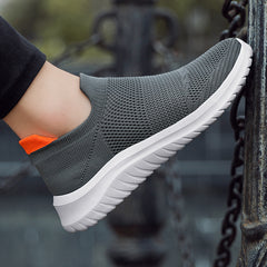 Women's Lightweight Knit Slip On Sneakers - Solid Walking Shoes