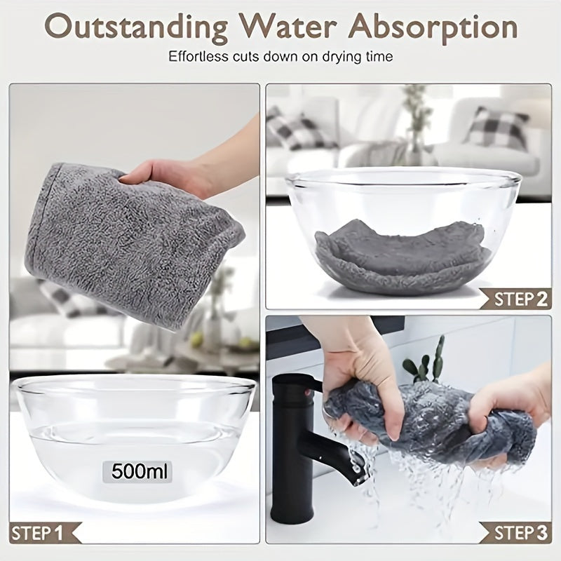 Absorbent Microfiber Hair Towel Quick Drying Sports Towel for Yoga Fitness