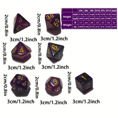 7pcs Metal Polyhedral Dices For Board Game Gift