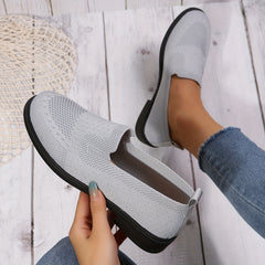 Women's Solid Flat Slip On Lightweight Non-slip Shoes