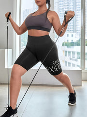 High Waist Skinny Bike Shorts Women's Plus Workout Sports Shorts
