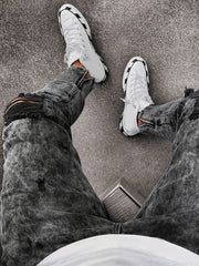 Men's Slim Fit Ripped Jeans Distressed Denim Pants