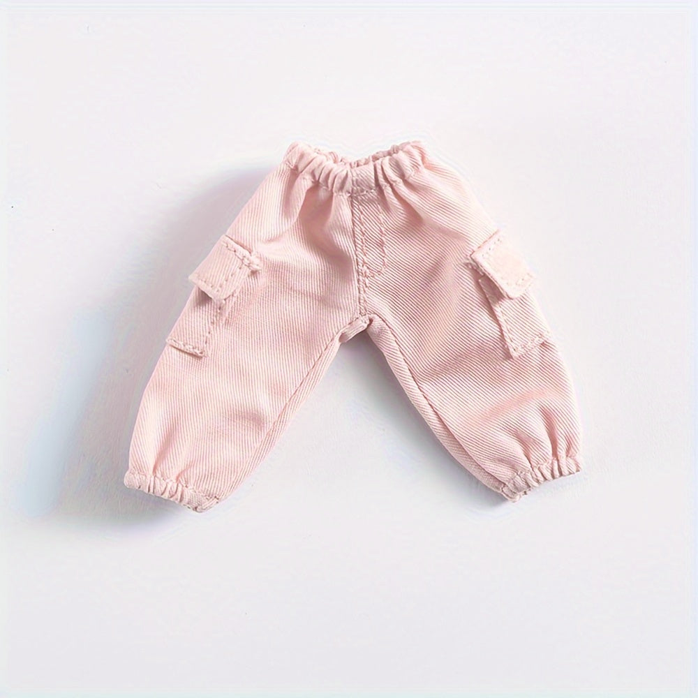 Ob11 Doll Sweatpants Casual Pants for 1 12 BJD Dolls in Army Green Khaki Pink