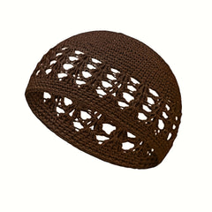 4pcs Hollow Out Knitted Beanie Unisex Skull Cap Elastic Knit Hat