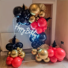 Red Agate and Glitter Balloon Set - 141pcs