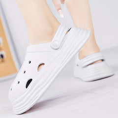 Women's Platform Clogs Solid Closed Toe Sandals