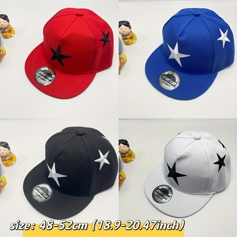 Teen Star Embroidery Adjustable Baseball Cap Sun Protection