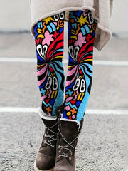 Allover Print Stretch Leggings Skinny Fit