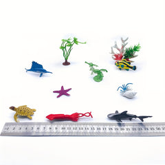 24pcs Ocean Adventure Toy Set Realistic Mini Sea Life Figures for Kids