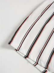 Striped Print Wide Leg Knotted Shorts for Spring & Summer