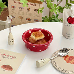 Polka Dot Ceramic Baking Bowl Household Baking Tableware