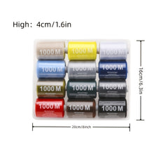 3pcs 12pcs Sewing Cone Thread 1000m 100 Polyester Thread For Sewing Machines