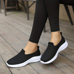 Women's Breathable Knit Sneakers Lightweight Slip On Shoes