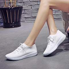 Women's Knitted Sports Shoes Lightweight Low Top Sneakers