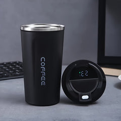 Stainless Steel Water Bottle 17.25oz Temperature Display Insulated Coffee Cup