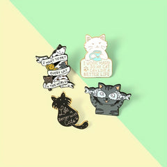 Cute Cat Pin for Clothes & Bags - DIY Accessory & Gift