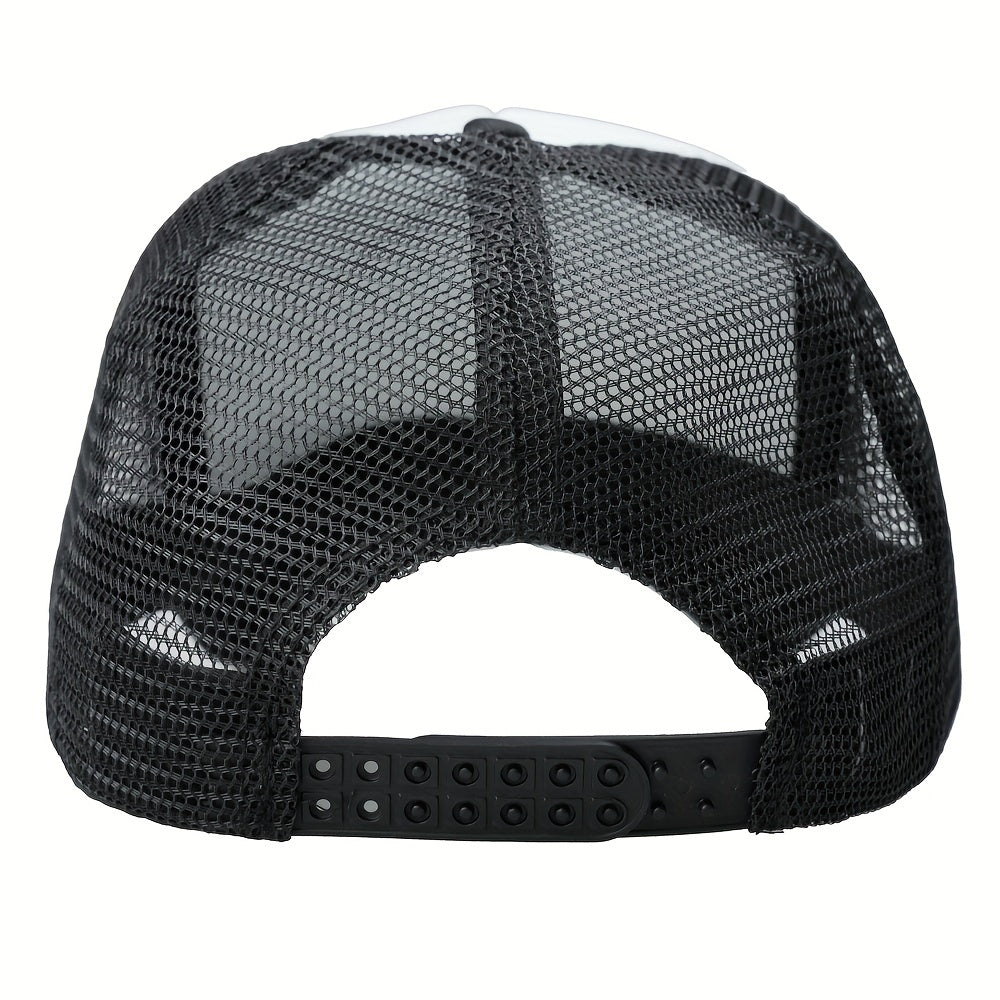 Cracked Corner Of The Mouth Print Men's Sunshade Mesh Hat