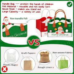 Christmas Felt Handbag Large Capacity Gift Bag Cartoon Storage Bag