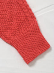 Casual Sweater Women's Solid Jacquard Cold Shoulder Jumper