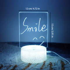 Rewritable Night Light With Message Board - Girl Bedroom Sleep Light