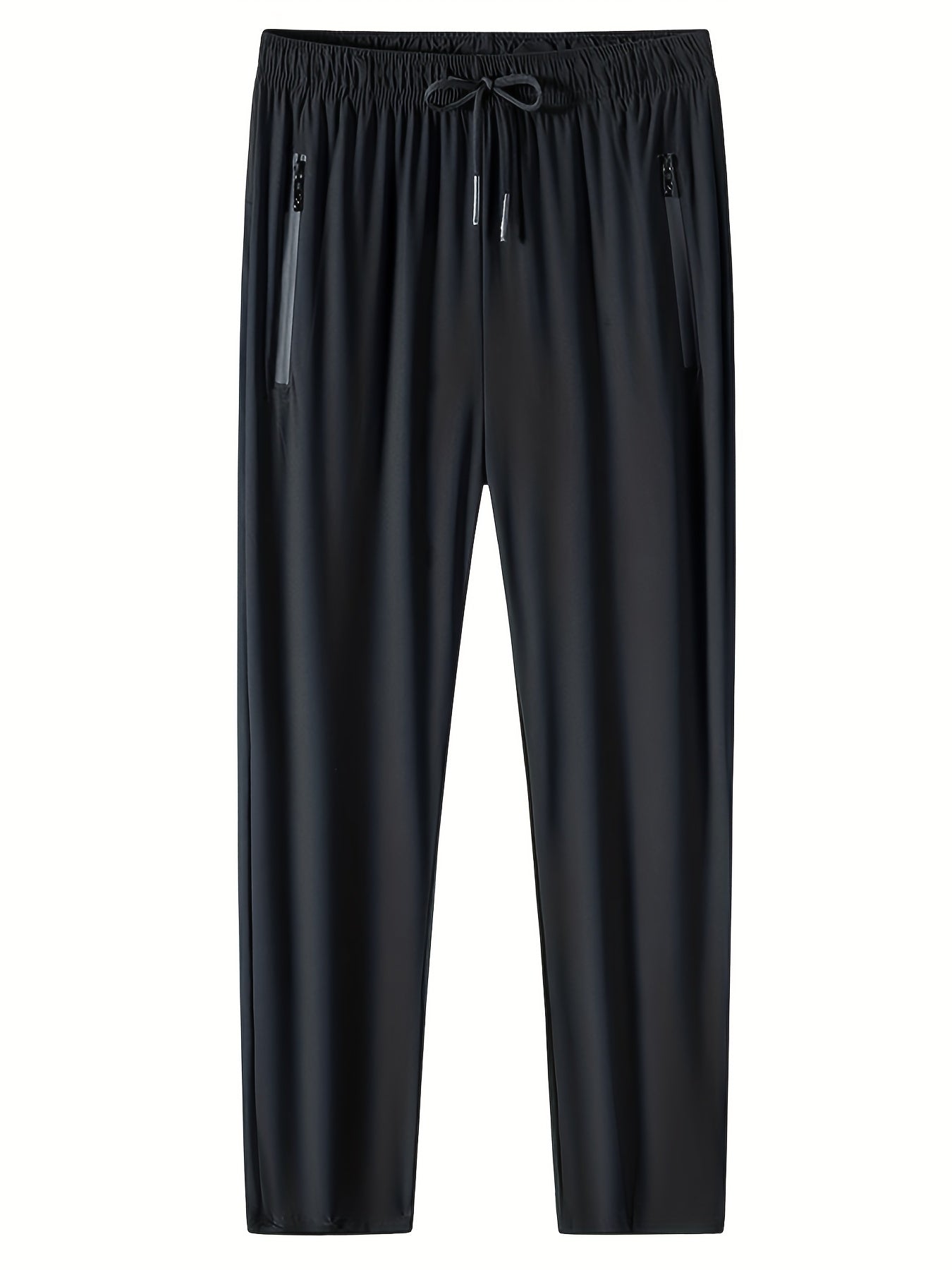 Men's Zipper Pockets Joggers Casual Stretch Sweatpants