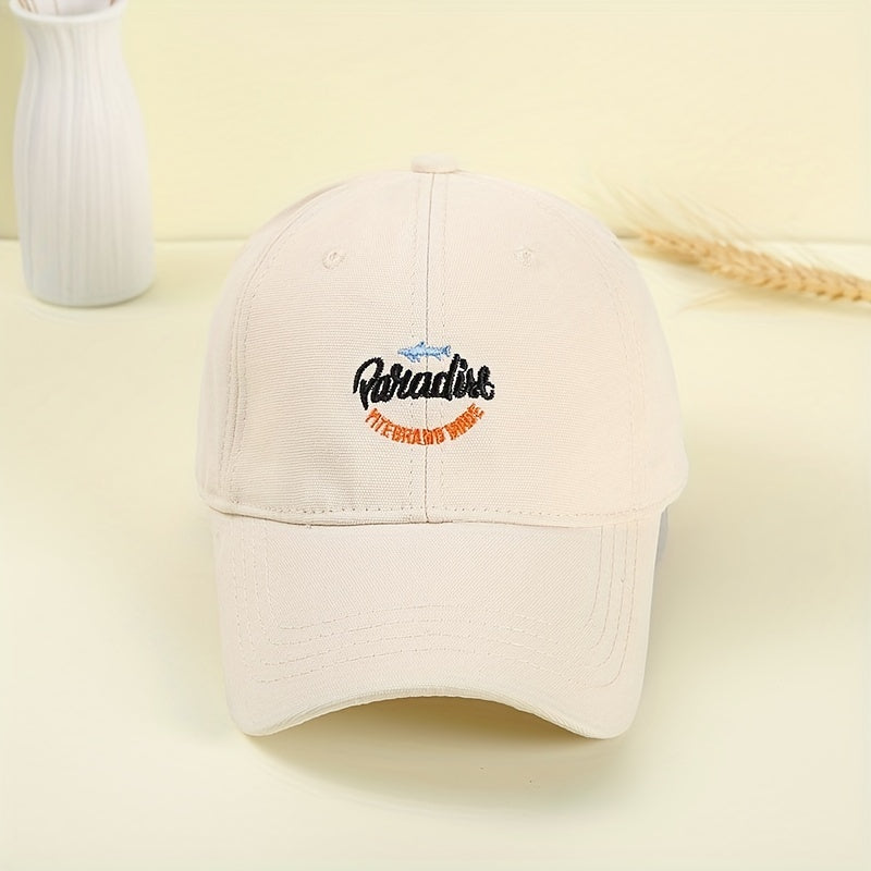 Shark Embroidered Baseball Cap Adjustable Sun Hat Lightweight