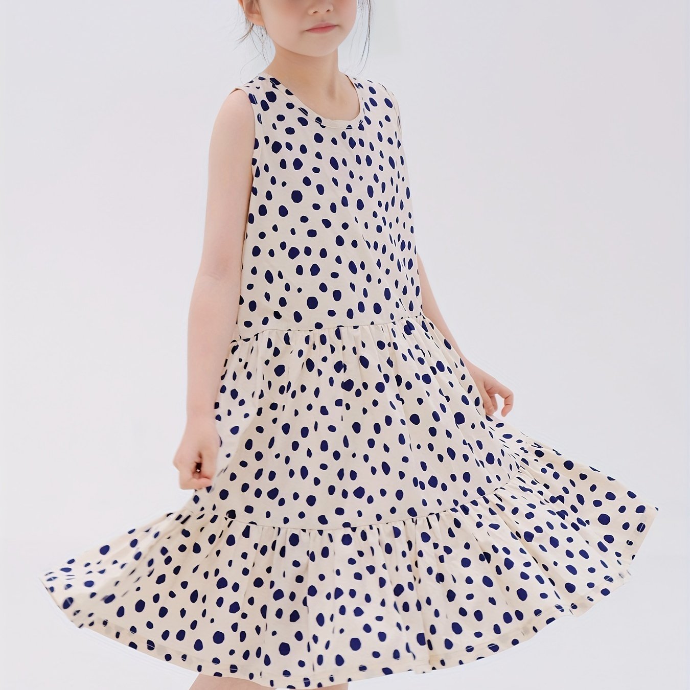Polka Dot Princess Dress for Girls, Summer Party Dress