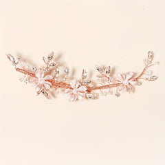 Crystal Leaf Hair Clip Bridal Headwear Non-slip Side Clip Hair Accessories