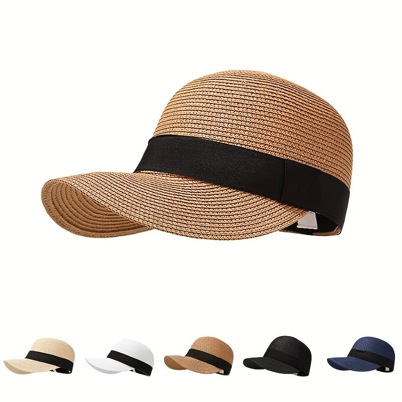 Straw Cap Equestrian Cap Daughter Summer Outdoor Travel Beach Straw Hat