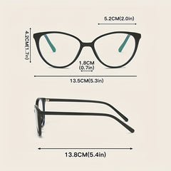 Cat Eye Light Blocking Glasses Clear Lens Anti Eyestrain for Women Men