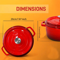 Enameled Cast Iron Dutch Oven 7.99cmx11 Kitchen Dutch Oven