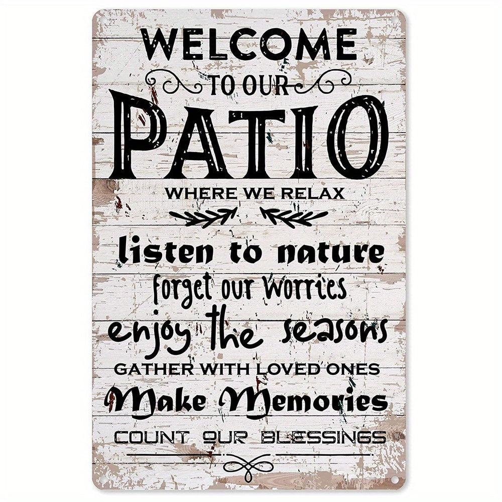 Funny Metal Tin Sign Patio Porch Signs Patio Decor Outdoor Bar Wall Decor