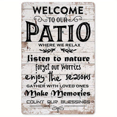 Funny Metal Tin Sign Patio Porch Signs Patio Decor Outdoor Bar Wall Decor