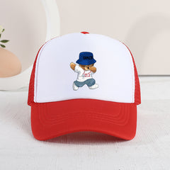 Girls Mesh Baseball Cap with Bears Pattern - Sunshade Outdoor Hat
