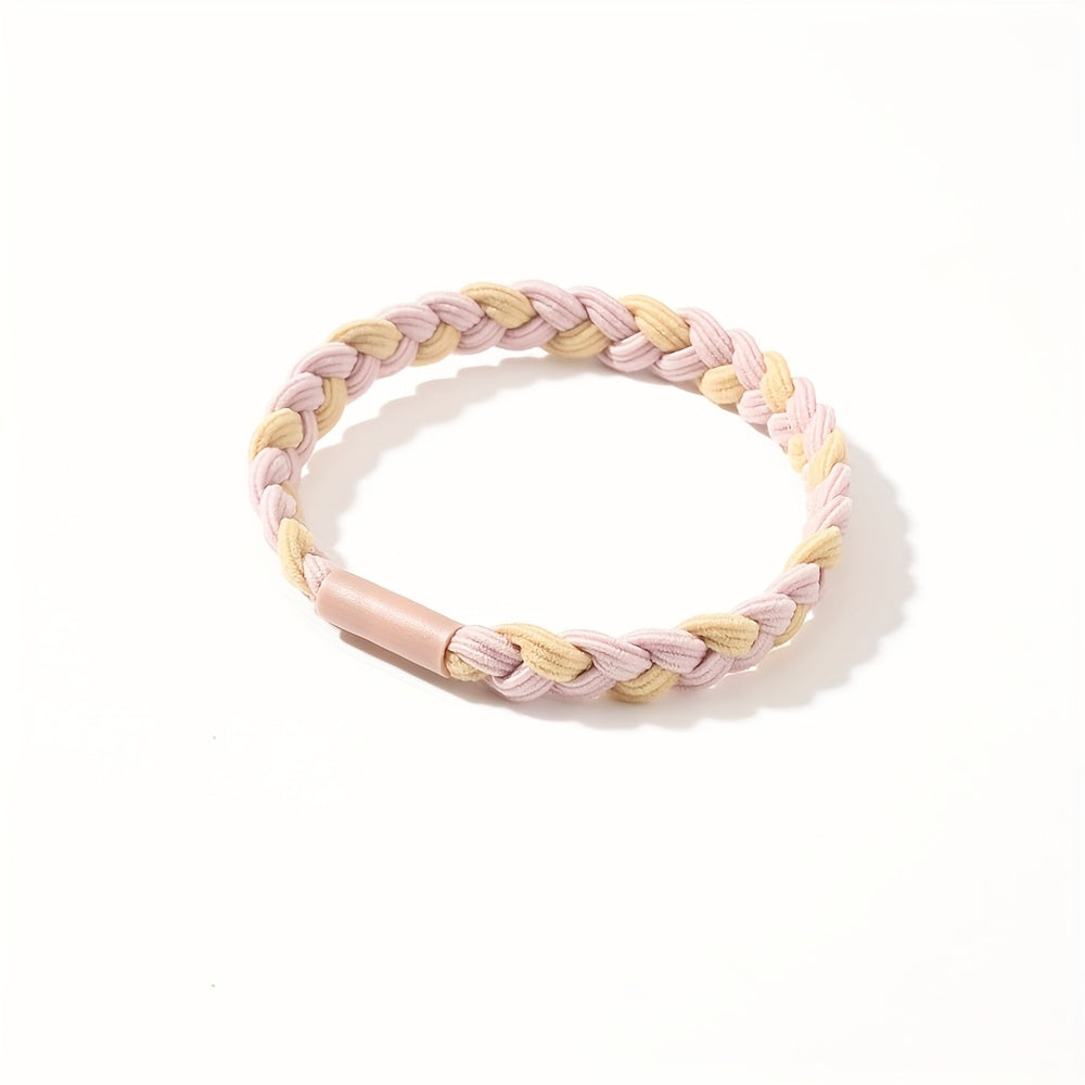 10pcs Braided Hair Ties Elastic Ponytail Hair Bands for Girls