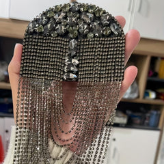 Vintage Beaded Tassel Rhinestone Suit Accessories for Men and Women