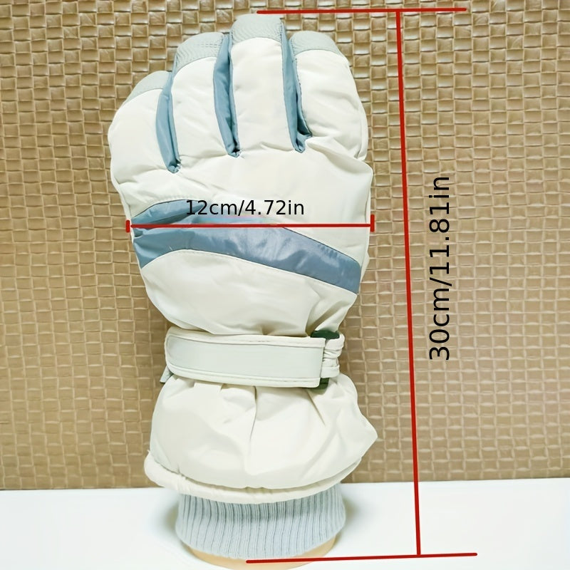 Winter Cycling Skiing Gloves Men Women Velvet Warm Windproof Waterproof