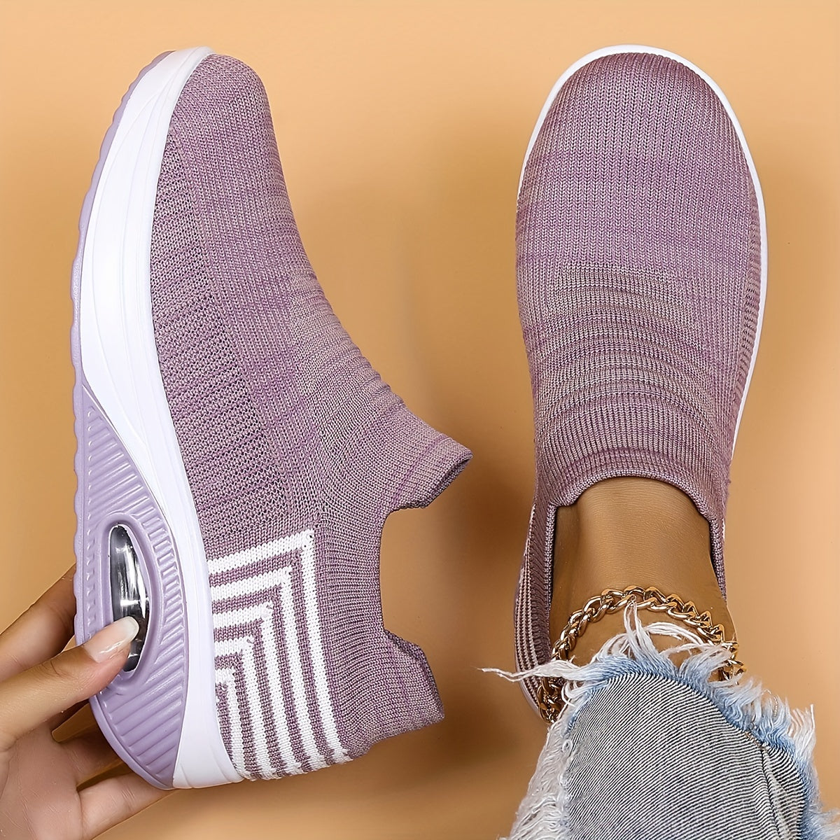 Women's Air Cushioned Slip on Walking Shoes
