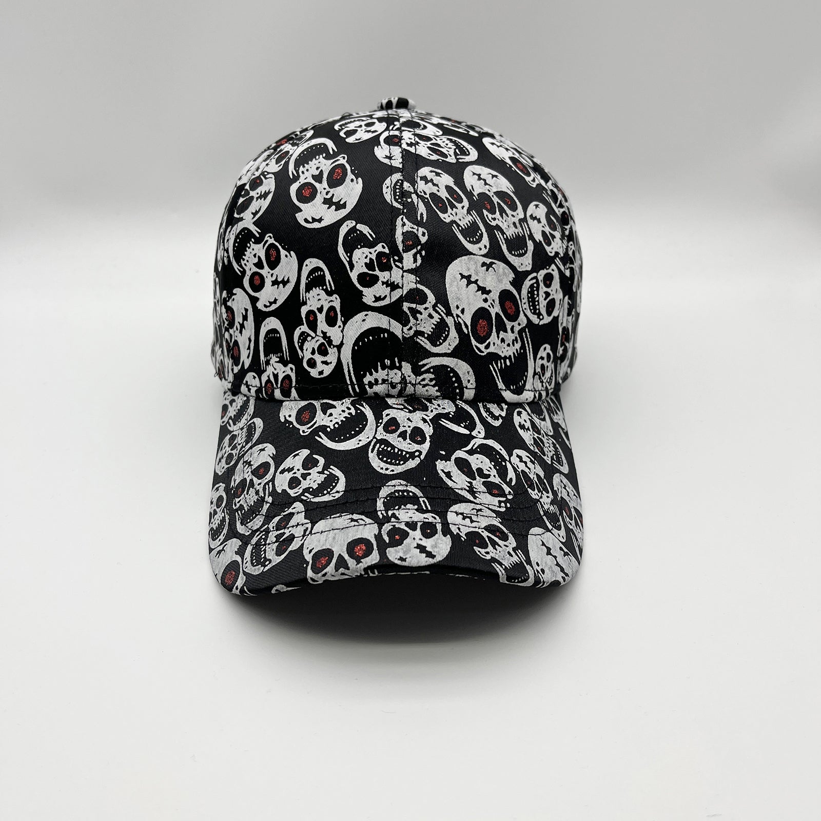 Skull Print Baseball Cap Y2K Vintage Sun Hat Men Unisex Dad Hats
