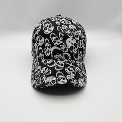 Skull Print Baseball Cap Y2K Vintage Sun Hat Men Unisex Dad Hats