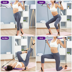 Pilates Bar Kit with Resistance Bands for Home Gym Workout