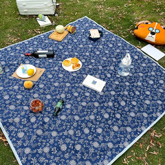 Waterproof Outdoor Blanket Flowers Printing Picnic Mat