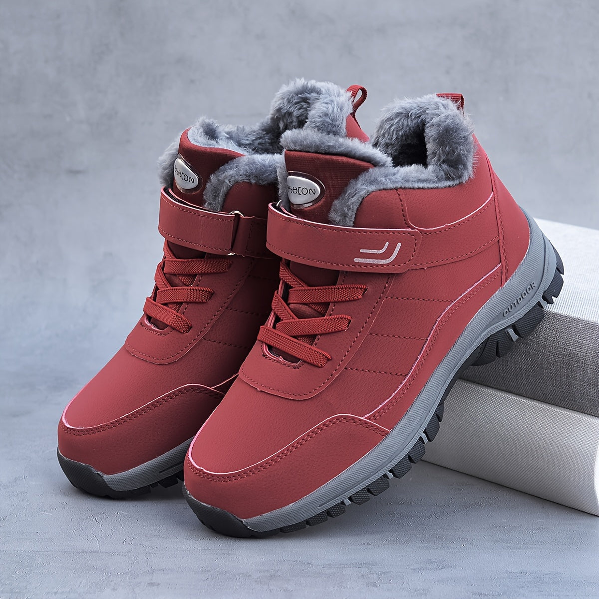 Non Slip Hiking Shoes Wear Resistant Shockproof Warm Camping Shoes