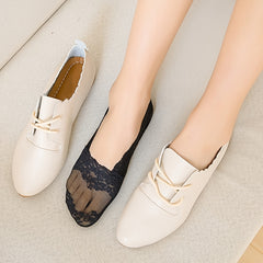 5 Pairs Lace No Show Socks Assorted Invisible Floral Lace Low Cut Ankle Socks