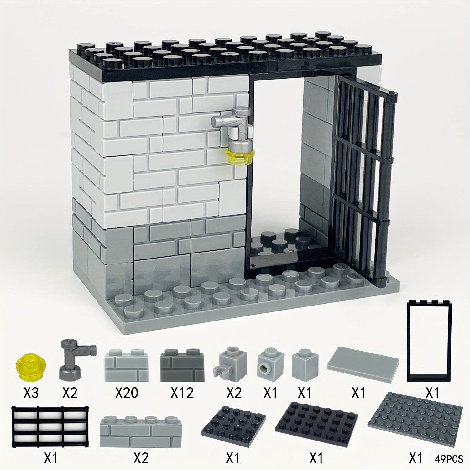 Prison Building Block Model with Confinement Room - Christmas Toy